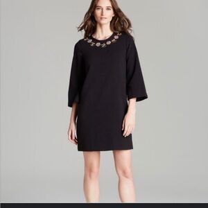 Kate Spade NY Lucy Embellished Black Shift Dress Size 6 ($428) Cocktail